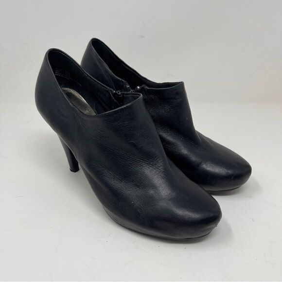 MTNY Leather Shooties Ankle Boots Heeled Shoes Black Women's 8M ME TOO NEW YORK - Picture 11 of 11